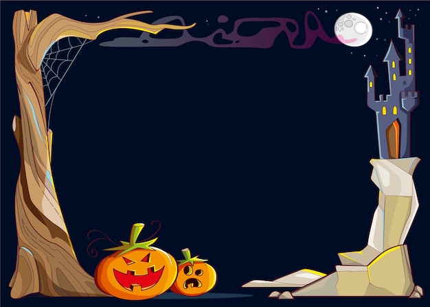 Vector gratuito concepto de marco de halloween