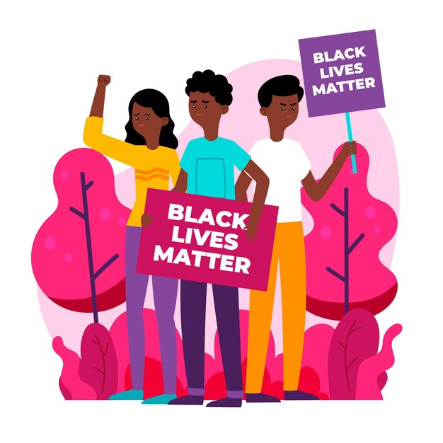 Concepto de materia de vidas negras