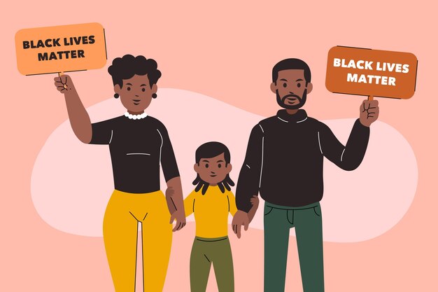 Concepto de materia de vidas negras