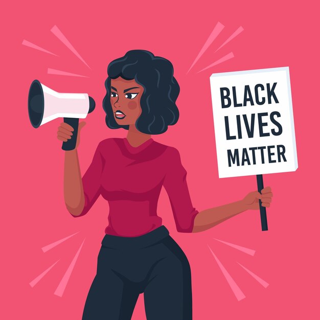 Concepto de materia de vidas negras