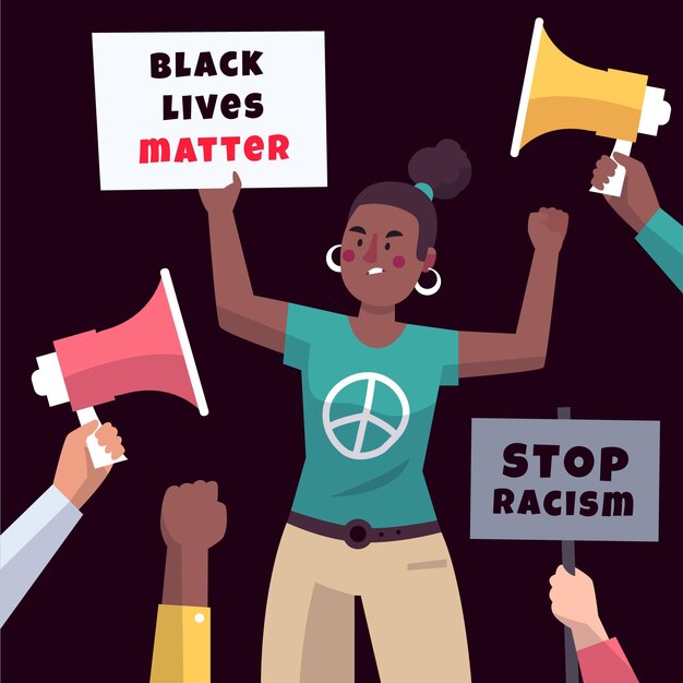 Concepto de materia de vidas negras