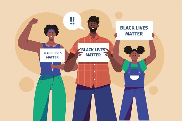 Concepto de materia de vidas negras