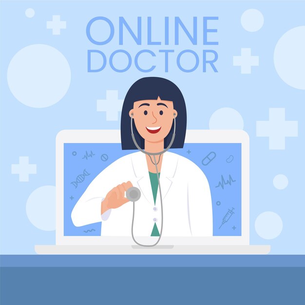 Concepto de médico online