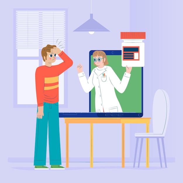 Concepto de médico online