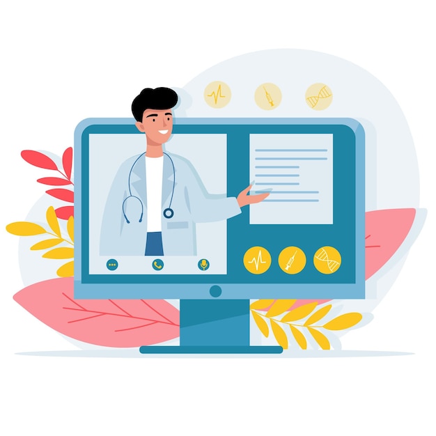 Concepto de médico online