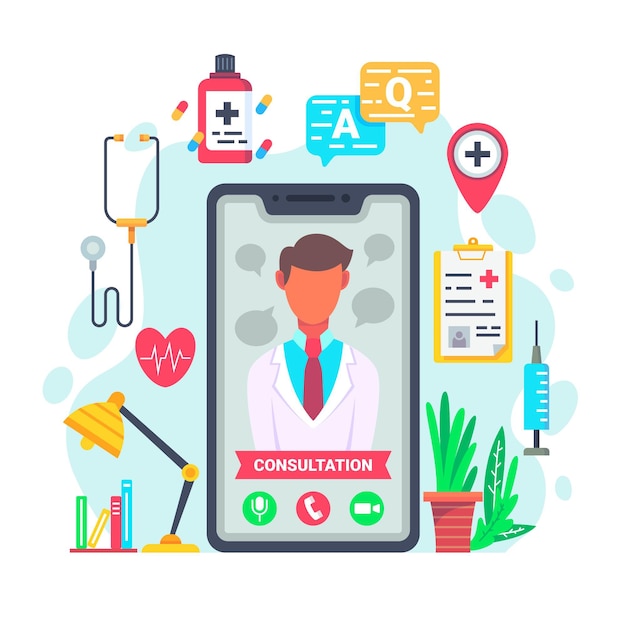 Concepto de médico online