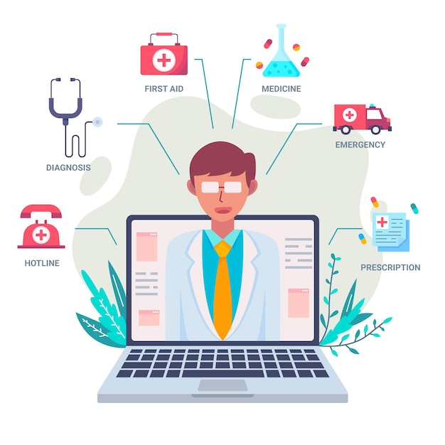 Concepto de médico online