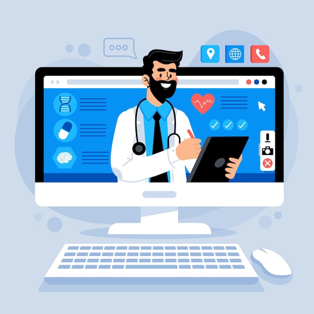 Concepto de médico online