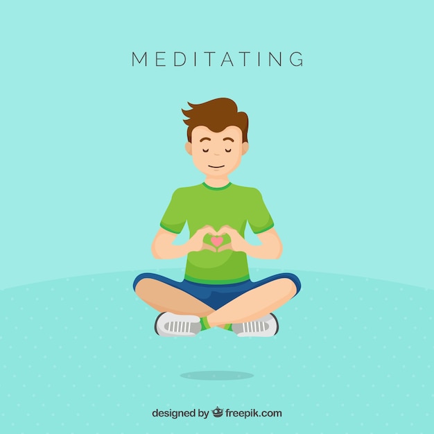 Vector gratuito concepto de meditación