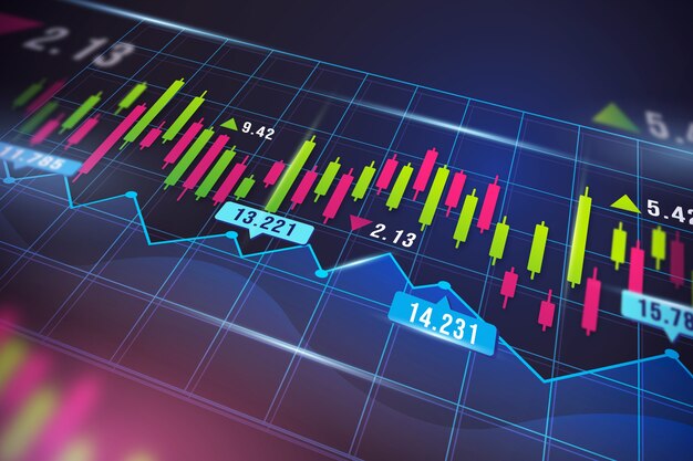 Concepto de mercado de valores degradado