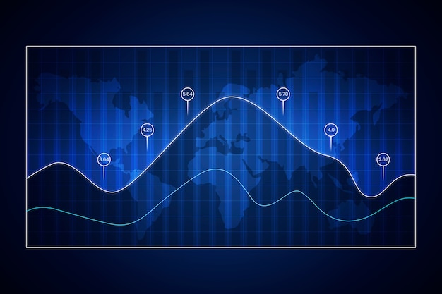 Vector gratuito concepto de mercado de valores de diseño plano dibujado a mano