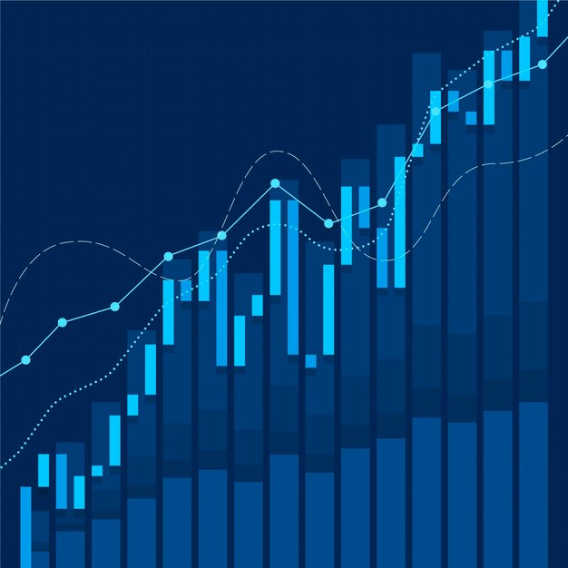 Concepto de mercado de valores de diseño plano