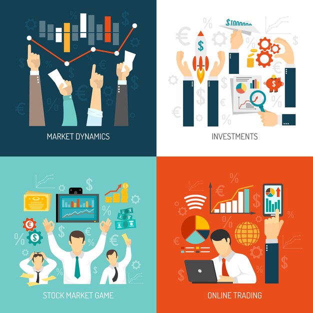 Concepto del mercado de valores