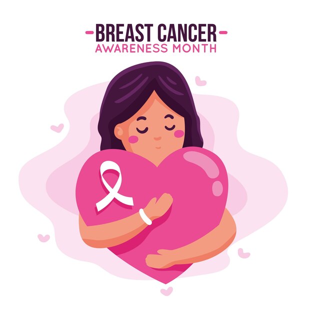 Concepto del mes de concientización sobre el cáncer de mama
