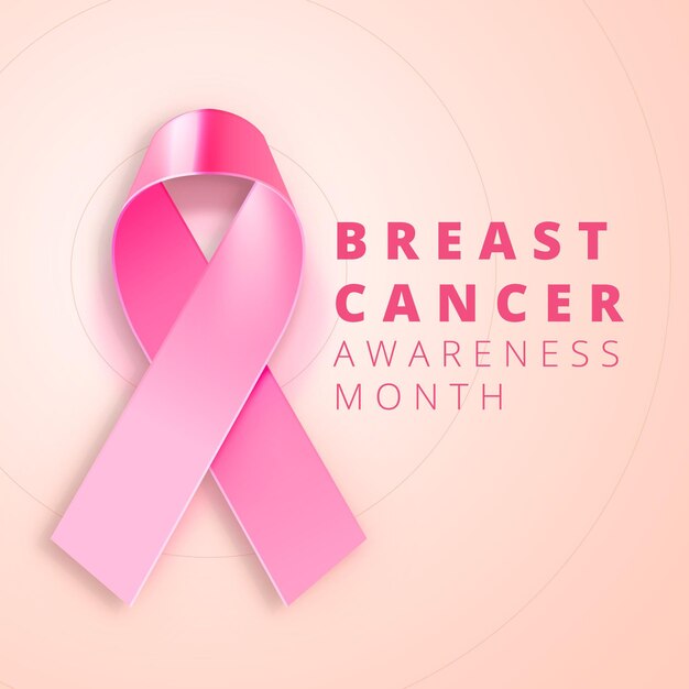 Concepto del mes de concientización sobre el cáncer de mama