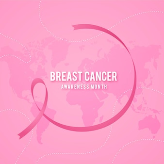 Concepto del mes de concientización sobre el cáncer de mama