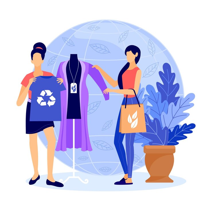 Vector gratuito concepto de moda sostenible dibujado a mano