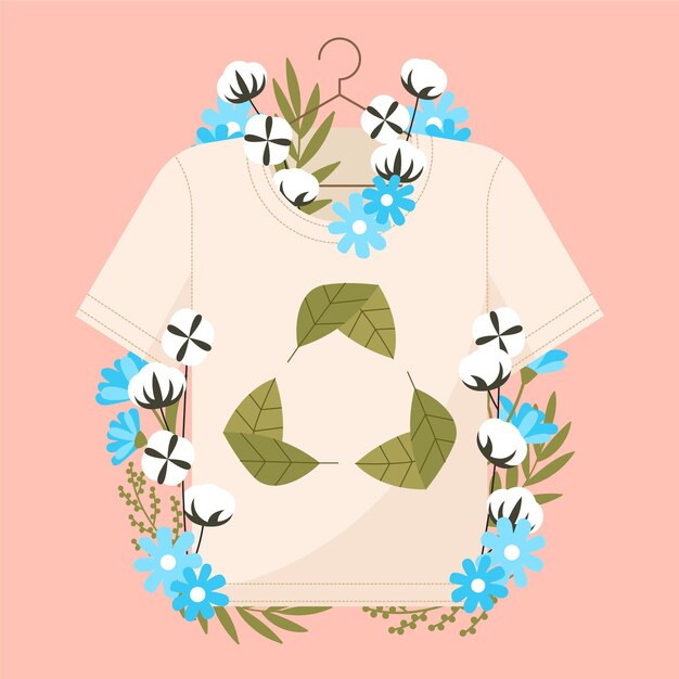 Concepto de moda sostenible de diseño plano