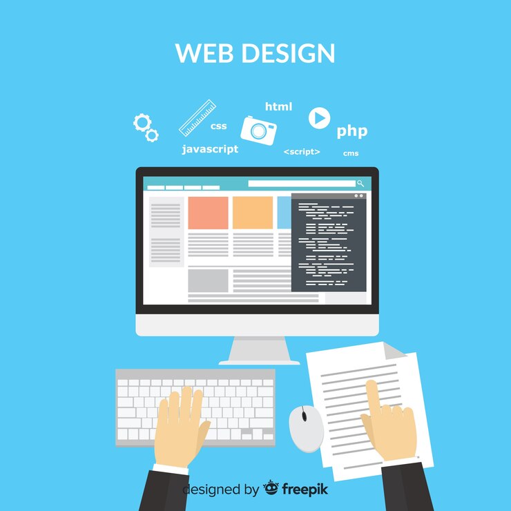 Vector gratuito concepto moderno de diseño web con estilo plano
