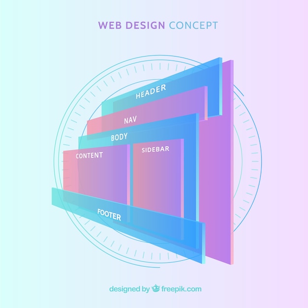 Vector gratuito concepto moderno de diseño web