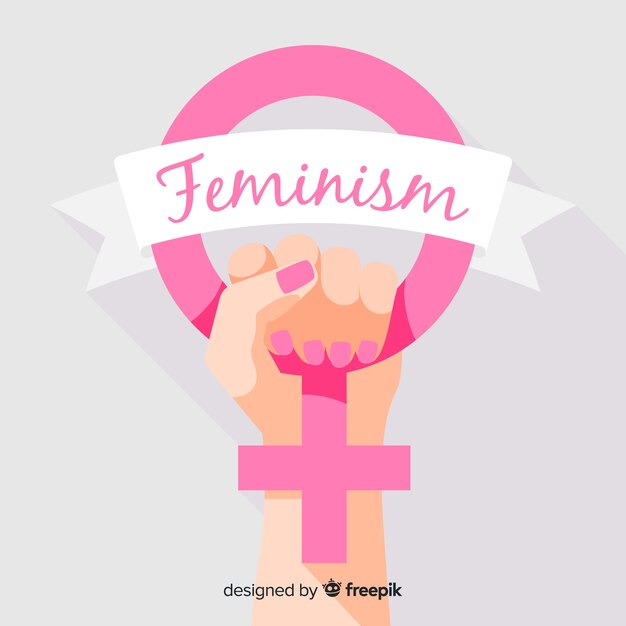Concepto moderno de feminismo dibujado a mano