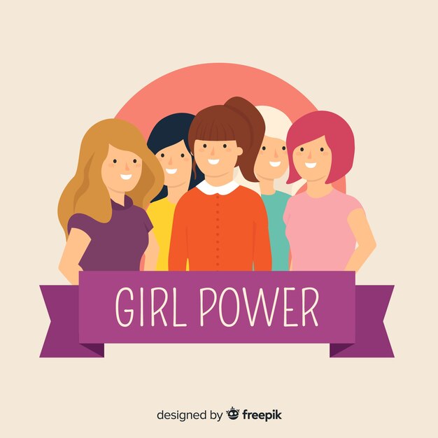 Concepto moderno de feminismo con diseño plano