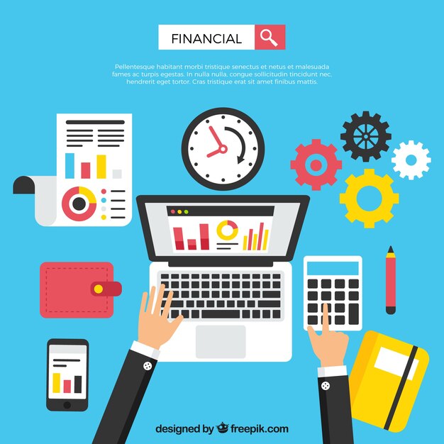 Concepto moderno de finanzas con portátil
