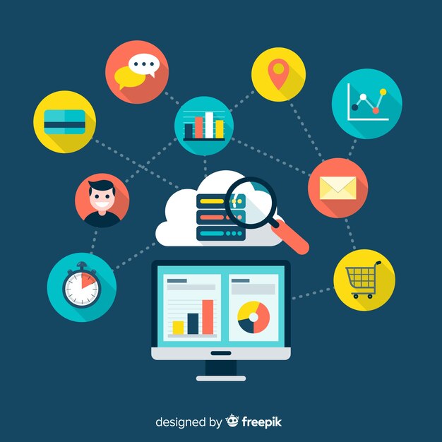 Concepto moderno de fondo de macrodatos