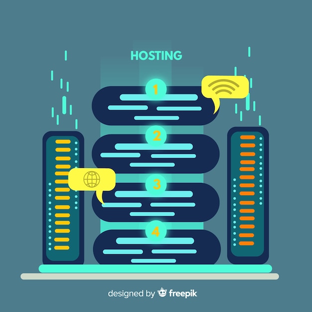 Vector gratuito concepto moderno de hosting