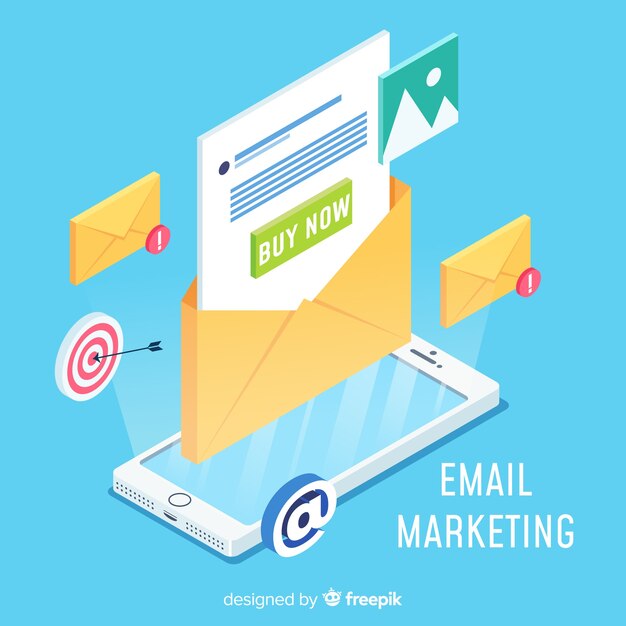 Concepto moderno de marketing por email
