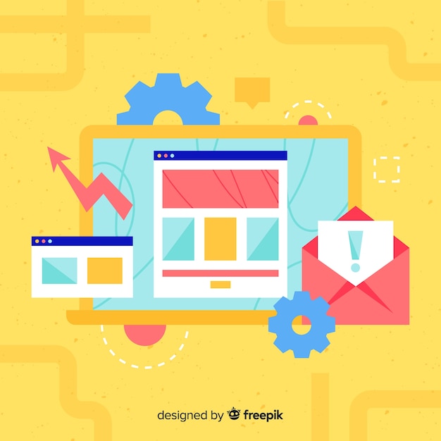 Concepto moderno de marketing por email
