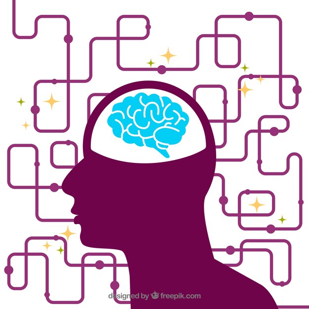 Concepto moderno de salud mental con diseño plano