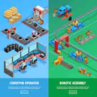 Vector gratuito concepto de montaje isométrico