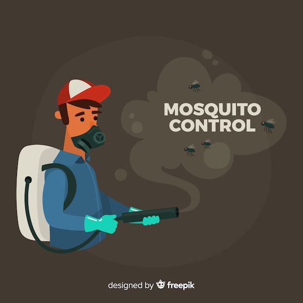 Vector gratuito concepto de mosquito control