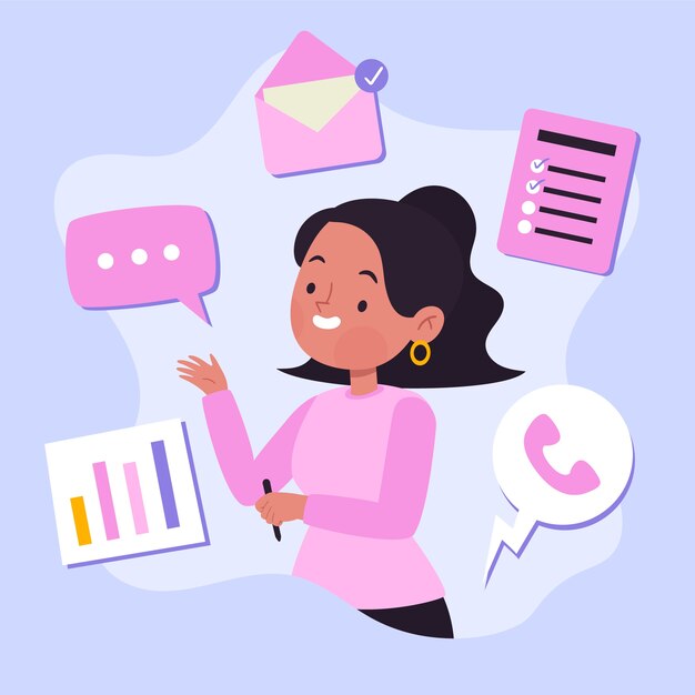 Concepto de multitarea para ilustración