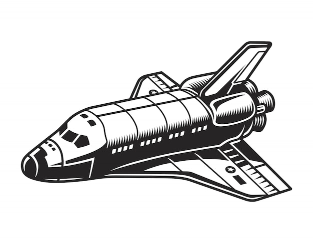 Concepto de nave espacial futurista vintage