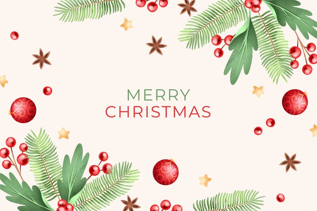 Concepto de navidad en acuarela