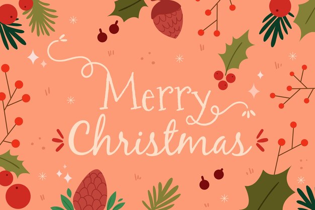 Concepto de navidad en diseño plano