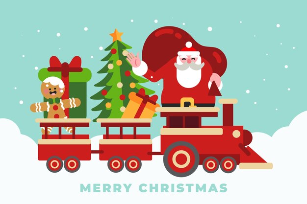 Concepto de navidad en diseño plano