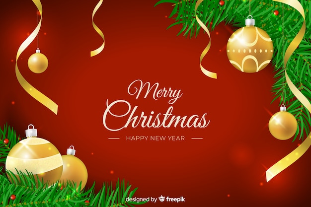 Concepto de Navidad con fondo realista