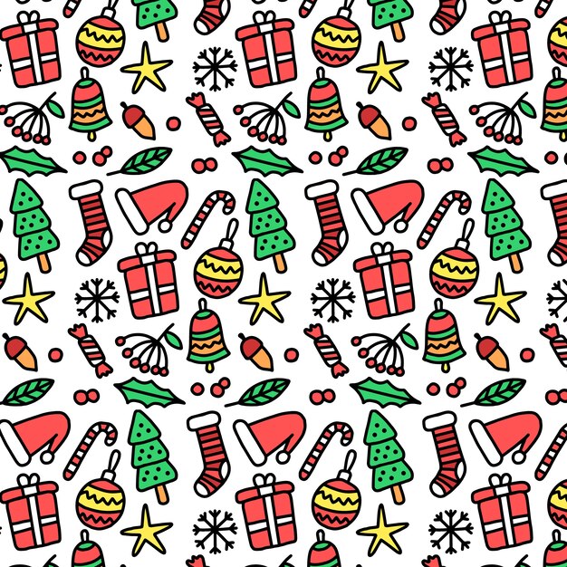 Concepto de Navidad en mano alzada