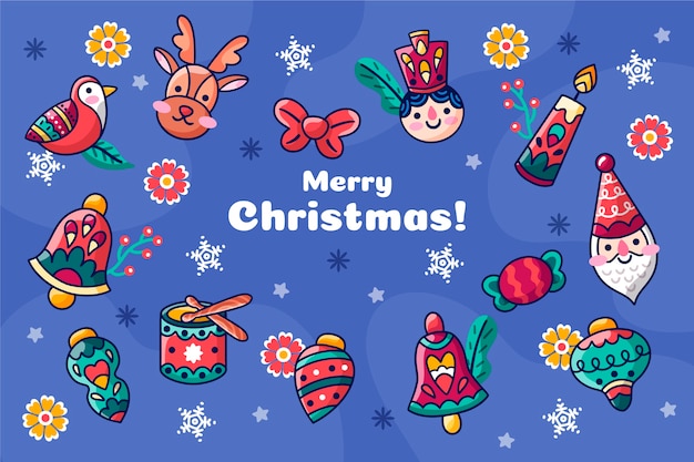 Concepto de Navidad en mano alzada