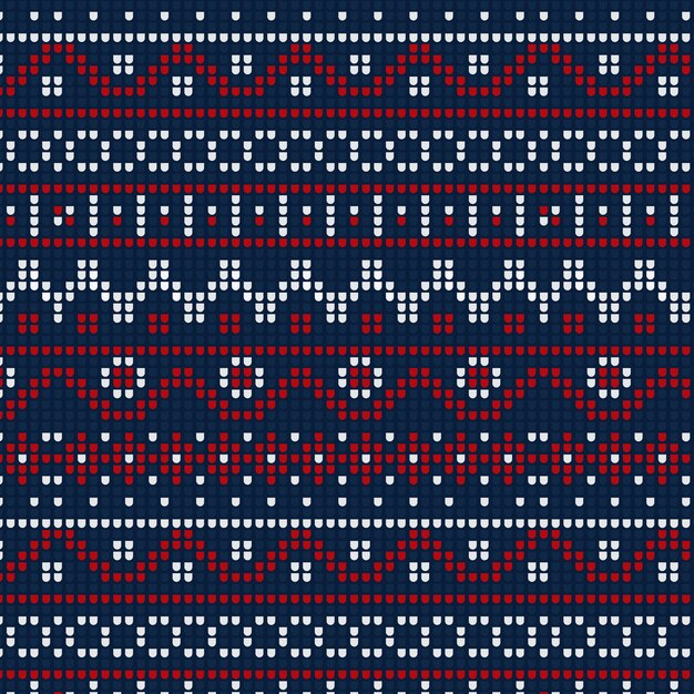 Concepto de Navidad con patrón de punto