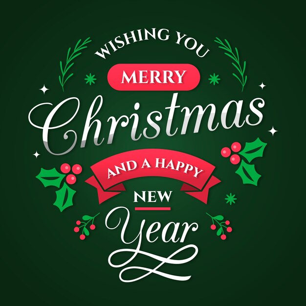 Concepto de Navidad vintage con letras