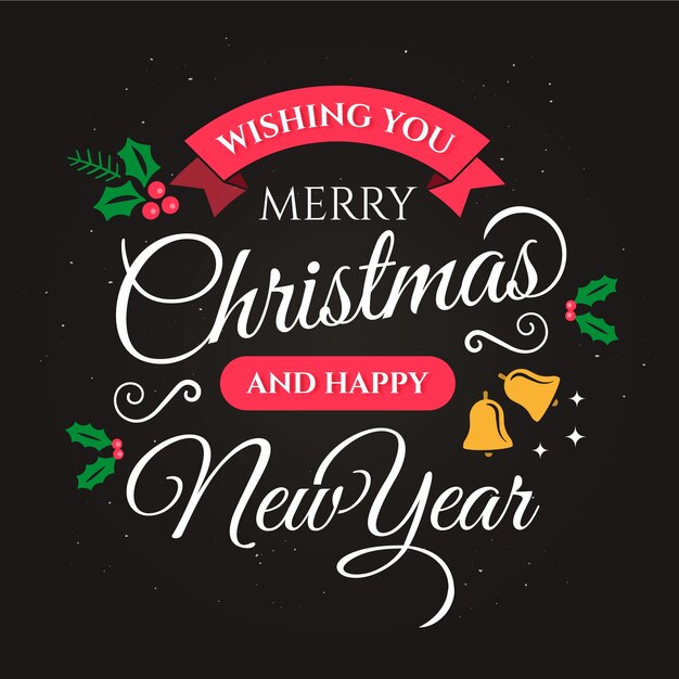 Concepto de Navidad vintage con letras