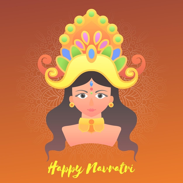 Vector gratuito concepto navratri de diseño plano