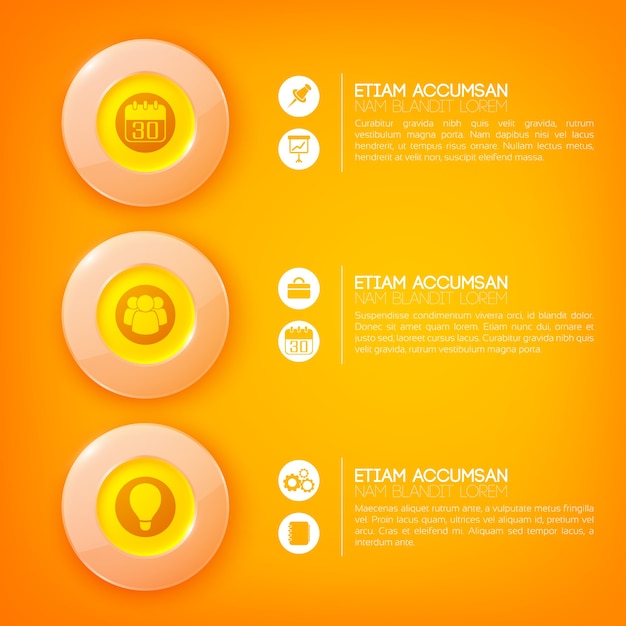Concepto de negocio círculo infografía