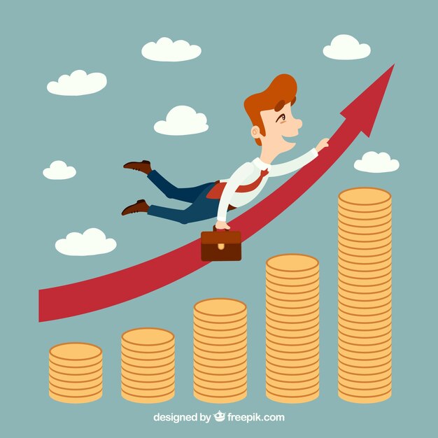 Concepto de negocios con hombre en 