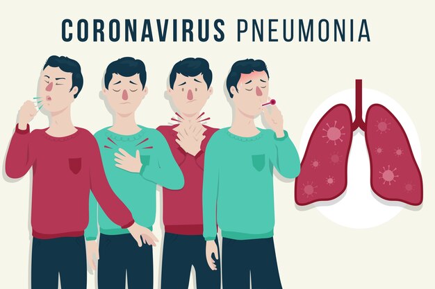 Concepto de neumonía por coronavirus