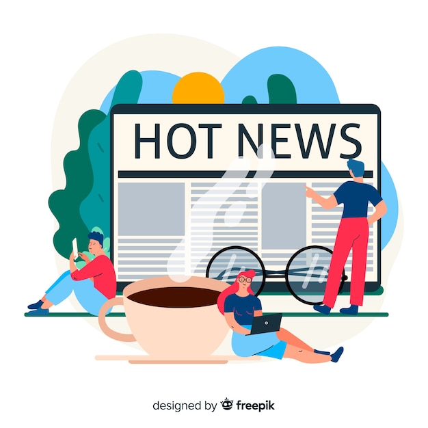 Concepto de noticias para landing page